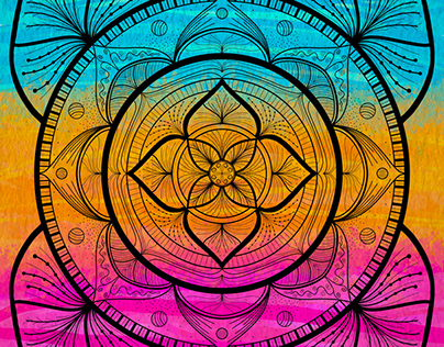Pan Pride Watercolor Mandala