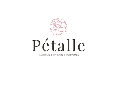 Feminine logo for Pétalle natural skin care and perfume