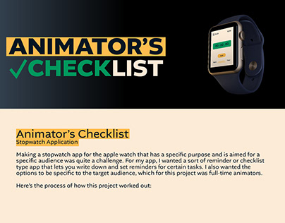 Animator's Checklist