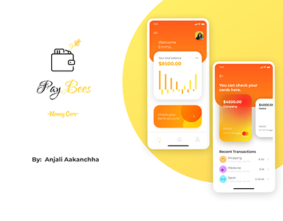 Pay Bees- UI & UX Design For Payment App