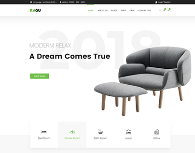 KAGU- Interior and Furniture-Premium PSD Template