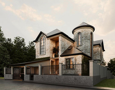Modern house in sleek and distinctive design.