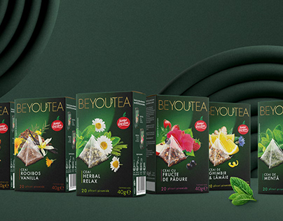 beyoutea logo & packaging design