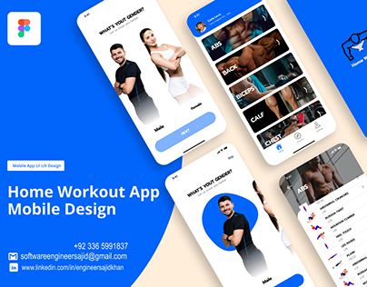 Home Workout App Mobile Design