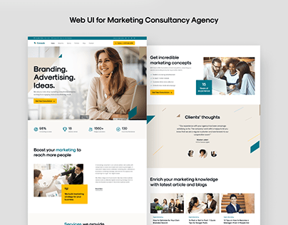 Web UI for marketing consultancy agency