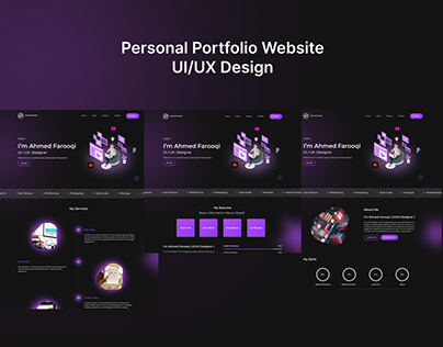 Personal Portfolio Website Design UI/UX