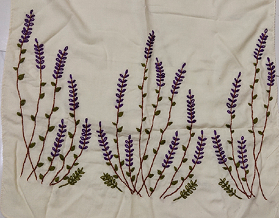 Hand embroidered scarf