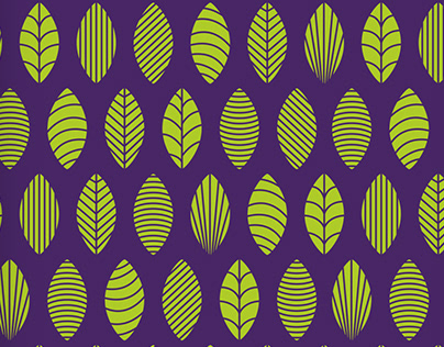 Simple Line Art Leaves Pattern