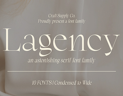 Lagency - Elegant Serif Font Family | Free Download