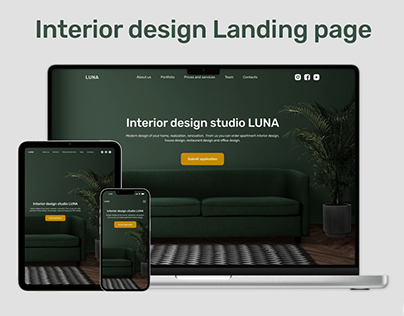 Interior design Landing page