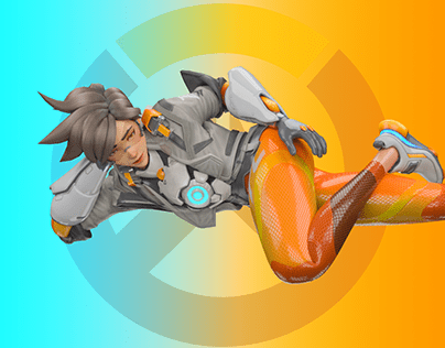 Tracer from OVERWATCH (vector style) on Behance