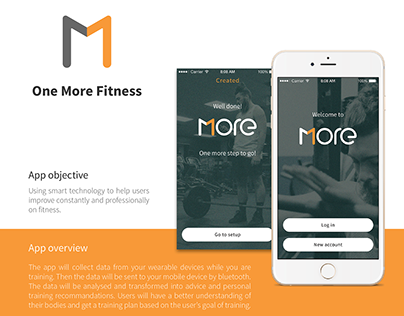 One More Fitness app UX visual deign