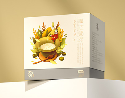 Mongolia milk tea packaging design蒙古奶茶包装设计