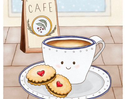 Cute coffee and sweets