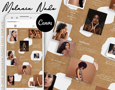 Melanin Instagram Puzzle Feed Template in Canva