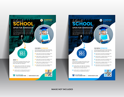 School Admission Flyer design template