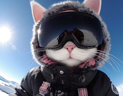 snowboarding kitties by ai