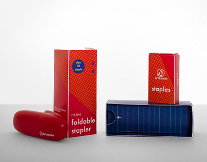 Artesano Foldable Stapler Package Design