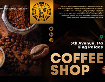 Free Coffee Shop Poster PSD Template