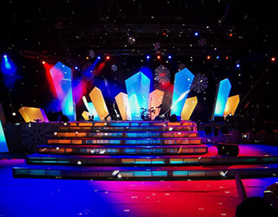 Stage Design for New Year party, Expocentre Novosibirsk