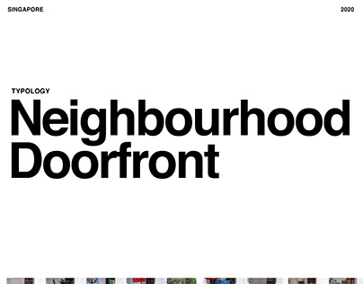 Typologies: Neighbourhood Doorfront