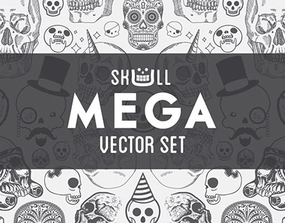 Skull Mega Vector Set