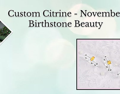 Customized November Birthstone Jewelry Charm of Citrine