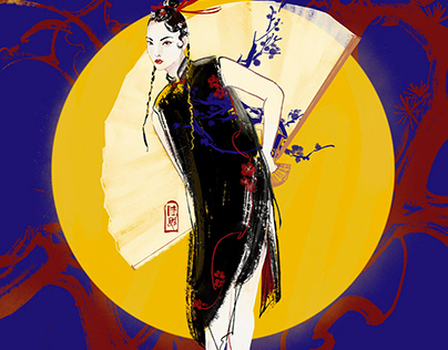 Golden Moon 2023 Mid-autumn festival illustration