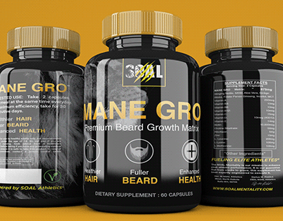 Supplement Label Design "Mane Gro"