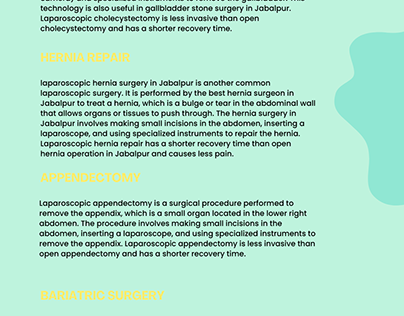 Surgeries that can be Performed Using laparoscopy