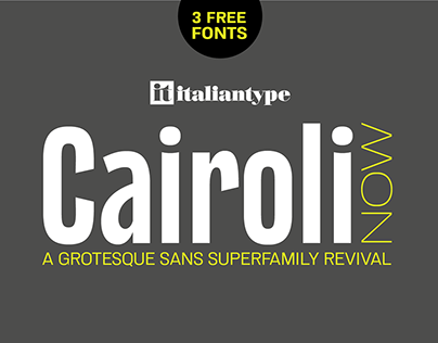 Cairoli NOW - Super Family Revival with 3 FREE FONTS