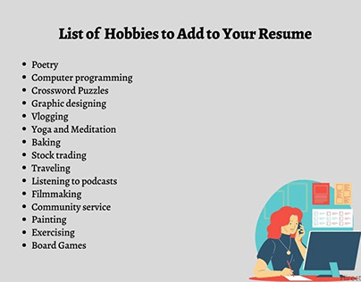 List of Hobbies to add to your Resume