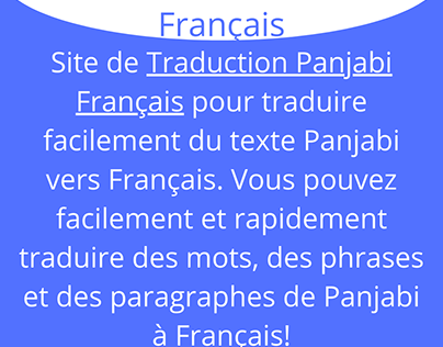 Traduction Panjabi Français