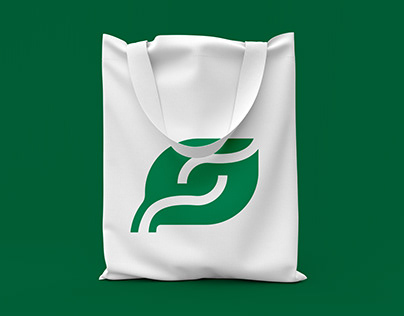 organic logo, leaf letter s logo, brand identity