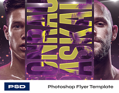 Boxing Flyer Template PSD
