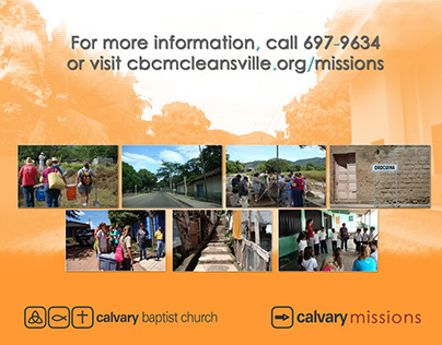 Flier/Promo for 3 mission trips
