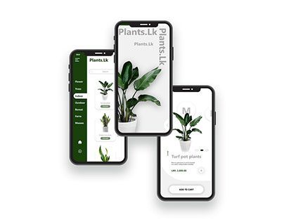 "Plants,Lk" Plants Selling Store Mobile App UI Concept