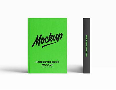 Free Simple Hard Cover Book Mockup