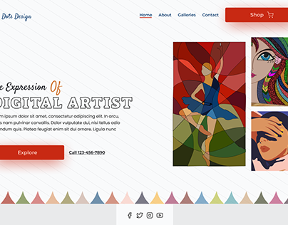Home Page Design for Digital Artist