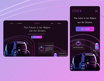 Zoox website design concept
