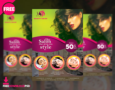 Beauty Salon Flyer Free PSD