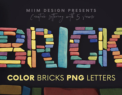 Color Bricks - 3D Lettering