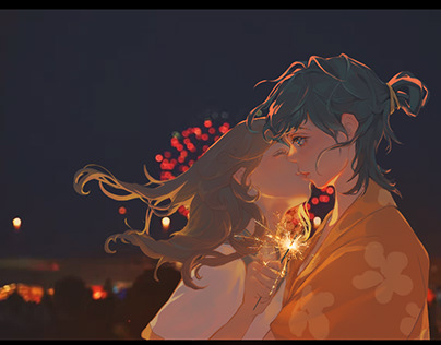 Unveiled Affection: Fireworks Confession