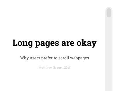 UX Research - Long webpages and user scrolling behavior