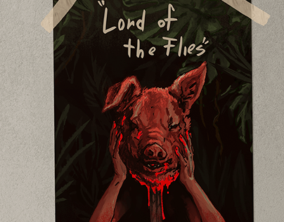 lord of the flies pig head cartoon
