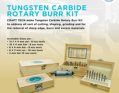 Tungsten Carbide Rotary burr kit - Craft Tech