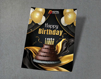 Happy Birthday Wishes Flyer PSD Template Free