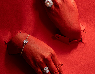 red concept jewelry photography
