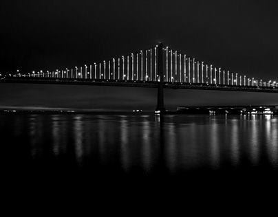 San Francisco, bay bridge, long exposure