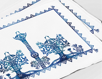 Ethnic paper cuts TABLE linens
